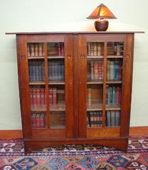 Original 1903 Gustav Stickley Harvey Ellis designed inlaid bookcase